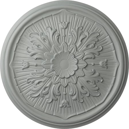 Ekena Millwork Luton Ceiling Medallion (Fits Canopies up to 1 1/8"), 15 3/4"OD x 5/8"P, Primed White CM16LU